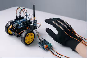 Wireless gesture controlled robotic vehicle prototype