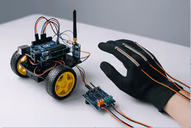Wireless gesture controlled robotic vehicle prototype
