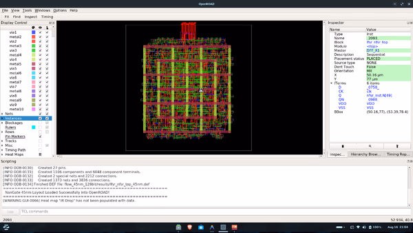 OpenROAD physical design environment & static timing analysis inspector