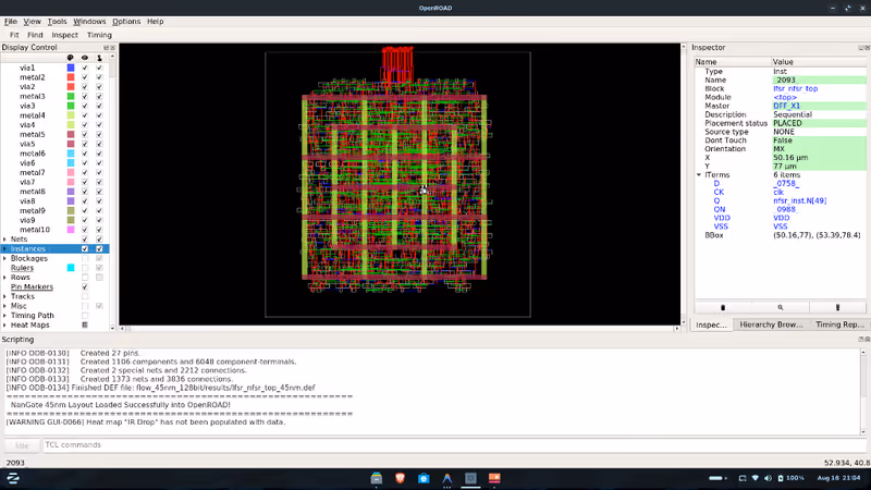 OpenROAD GUI Environment & Timing Inspector