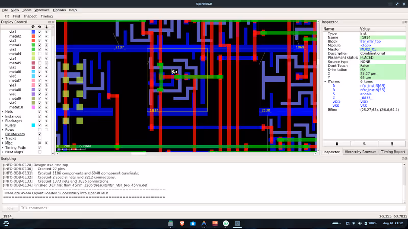Gate-Level Detail & Metal Interconnects (MUX2_X1)